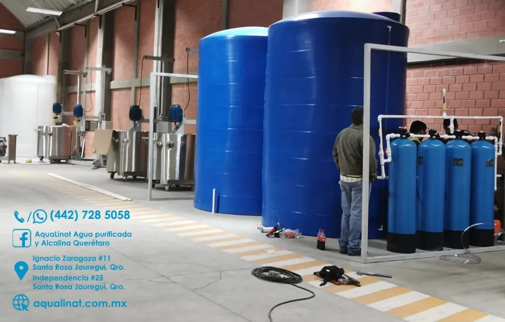 instalación finalizada de sistemas purificadores de agua industriales en Querétaro dentro de industria maquinaria