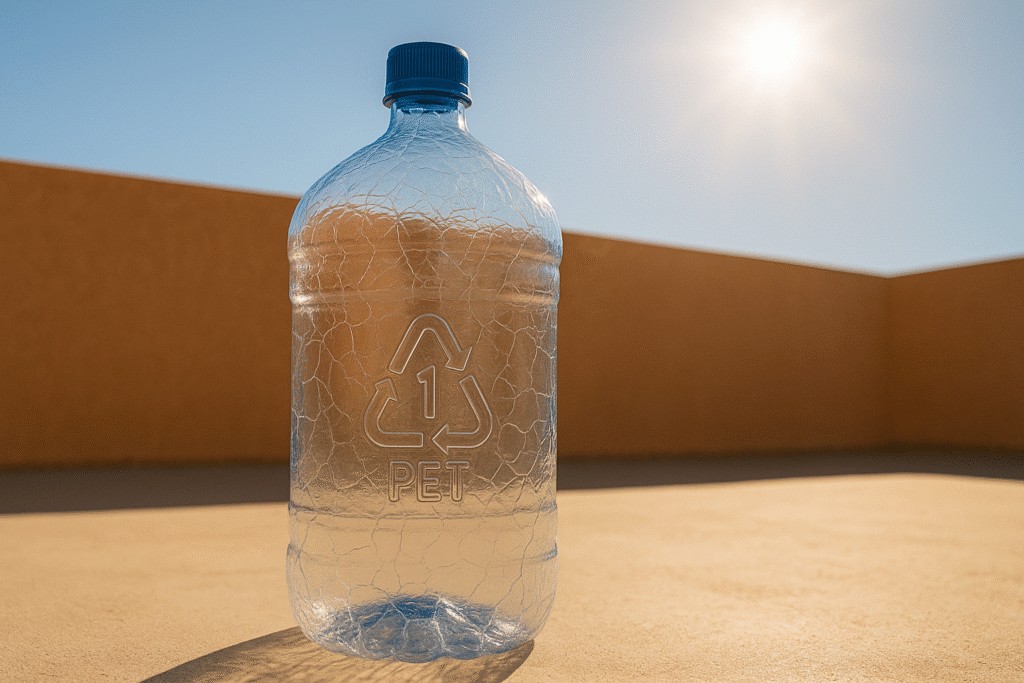 Los garrafones que estan espuestos en el calor