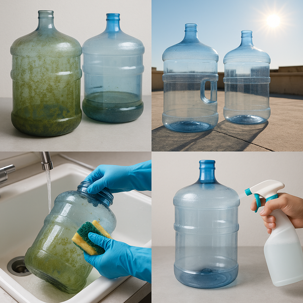 Garrafones limpios garrafones contaminandos