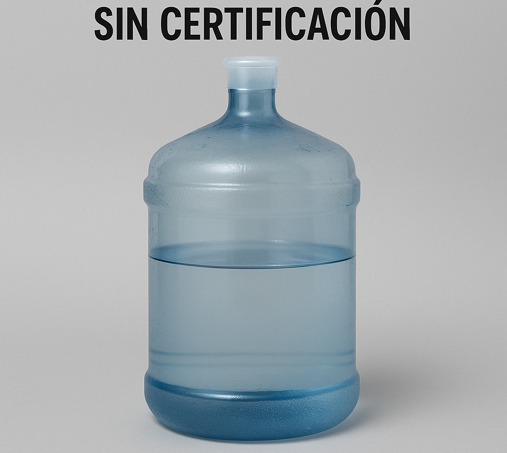 Garrafon de agua sin certificado