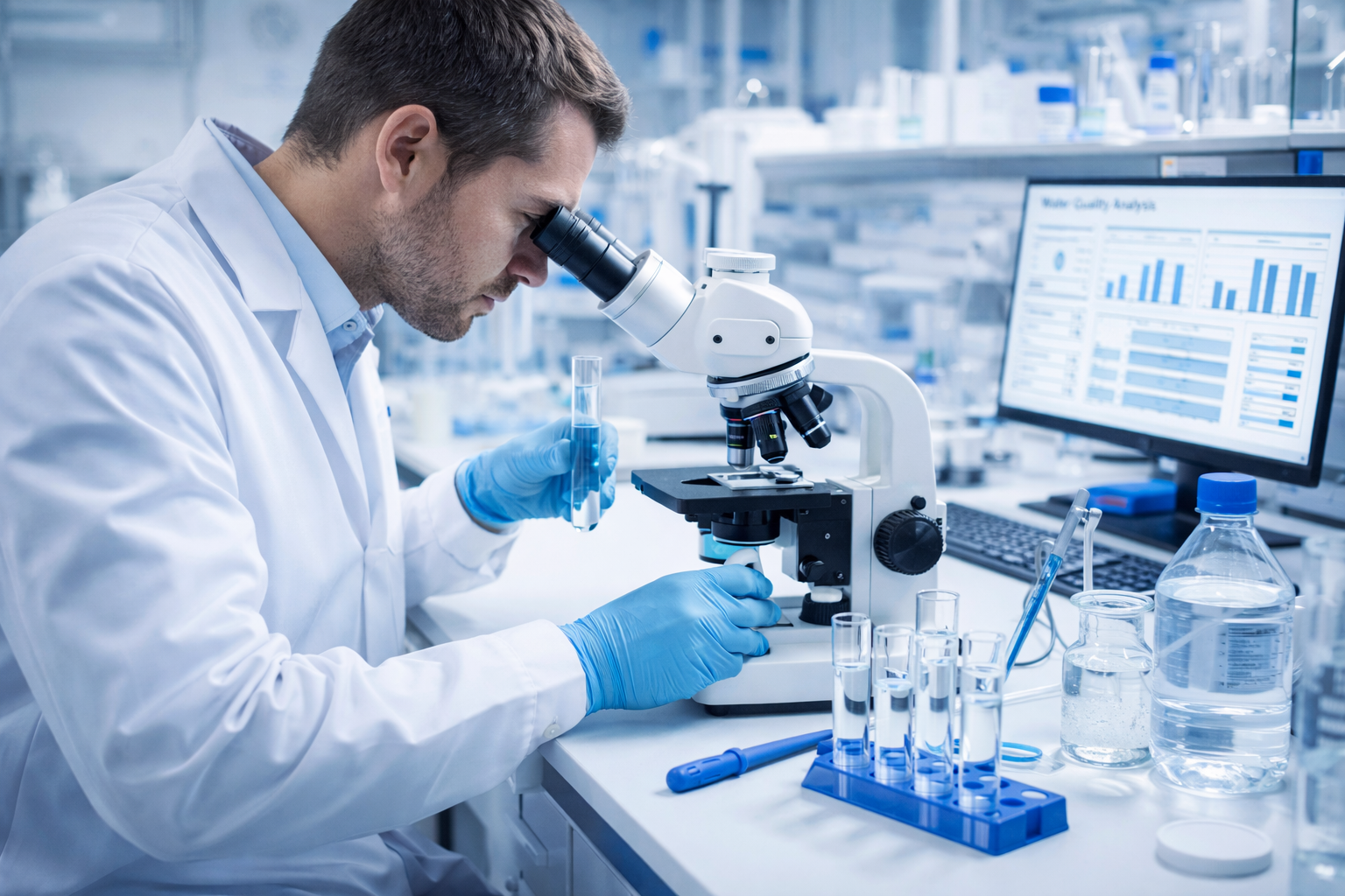 Control de calidad del proceso de purificación del agua