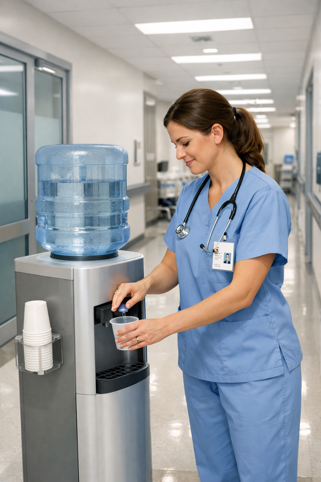 Suministro sanitario de un proveedor de agua purificada para hospitales