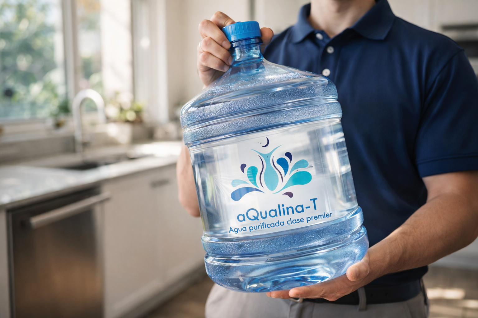 Garrafón de agua purificada en Querétaro con sello de seguridad.