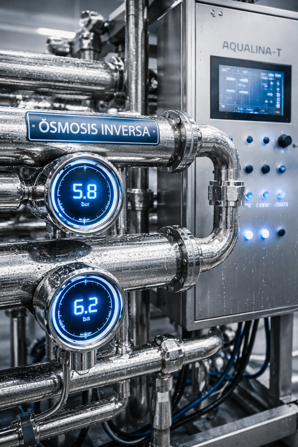 Análisis de conductividad y pureza para agua de grado cosmético